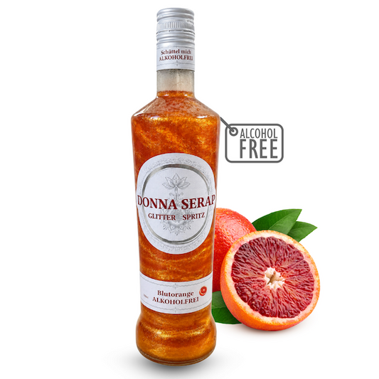 Spritz, Aperitif, Aperitivo, Glitzer Spritz, glitter Sprit, Donna Serap, Alkoholfrei