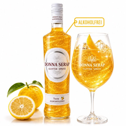 Donna Serap Glitter Spritz Yuzu alkoholfrei – alkoholfreier Glitzer Aperitif