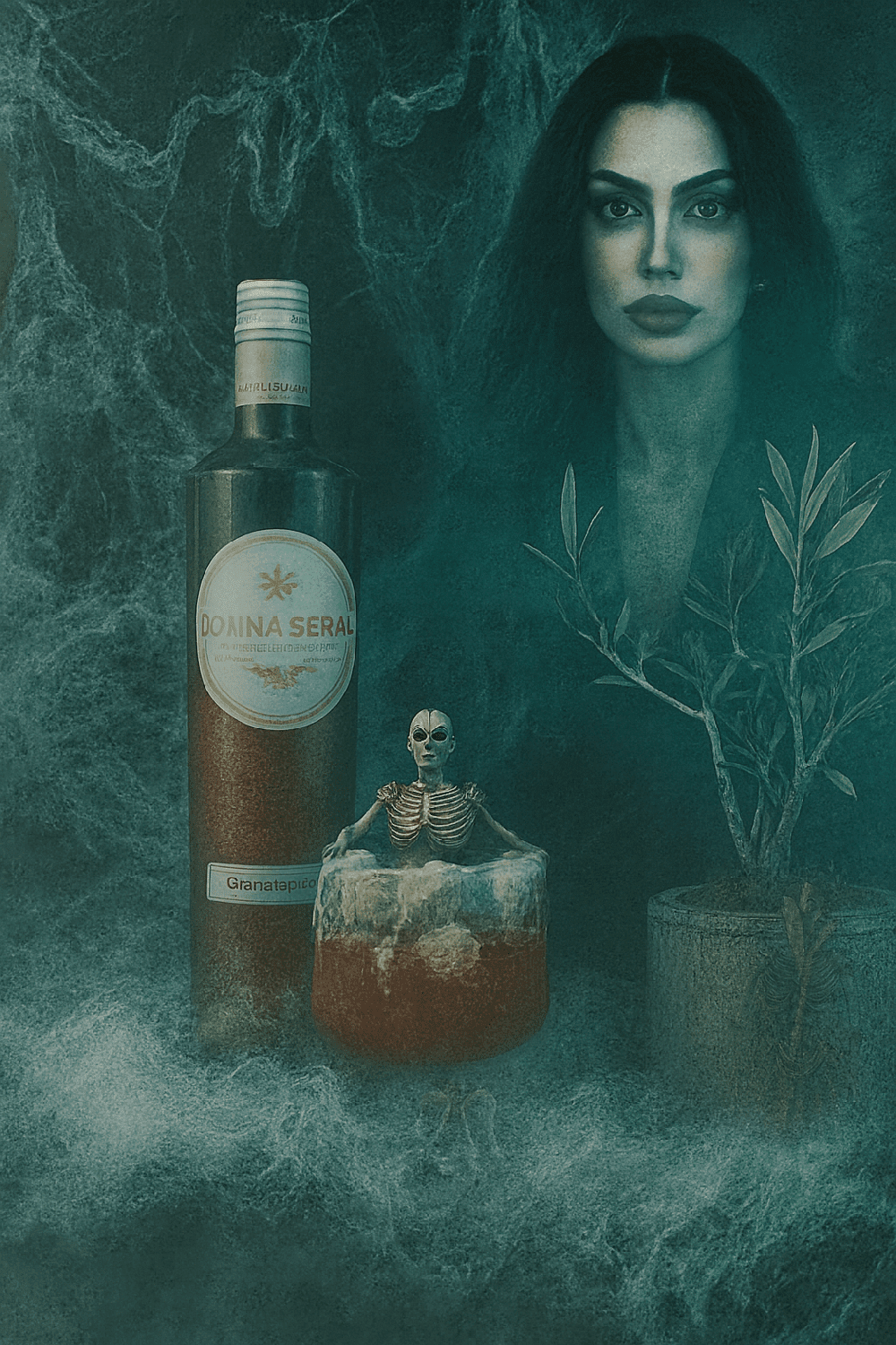 🎃 Halloween Drink mit Glitzer: Der Donna Serap Granatapfel Glitter Spritz ✨