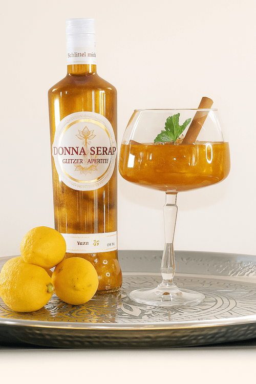 Spritz, Aperitif, Aperitivo, Glitzer Spritz, glitter Sprit, Donna Serap.