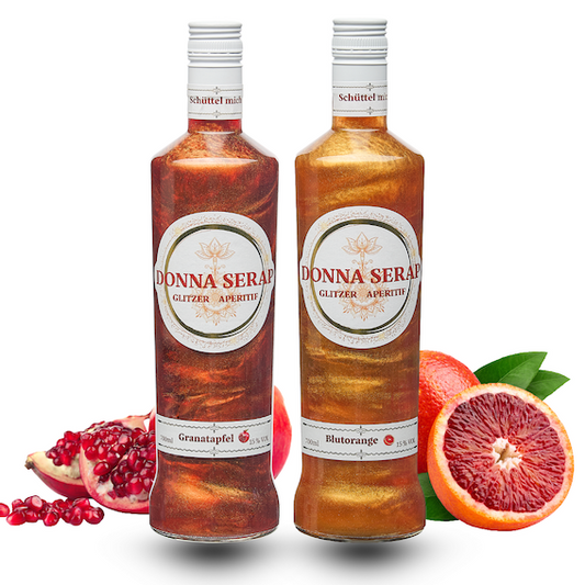 Spritz, Aperitif, Aperitivo, Glitzer Spritz, glitter Sprit, Donna Serap, Alkoholfrei 