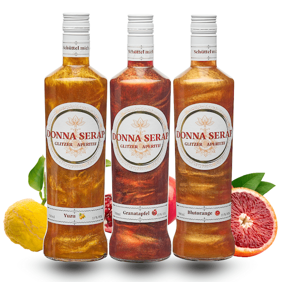 Spritz, Aperitif, Aperitivo, Glitzer Spritz, glitter Sprit, Donna Serap, aperol, campari.