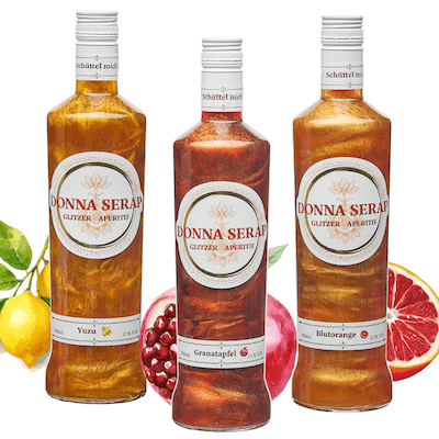 Spritz, Aperitif, Aperitivo, Glitzer Spritz, glitter Sprit, Donna Serap, aperol, campari.