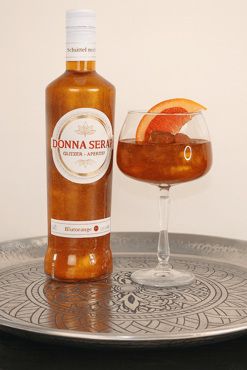 Spritz, Aperitif, Aperitivo, Glitzer Spritz, glitter Sprit, Donna Serap.