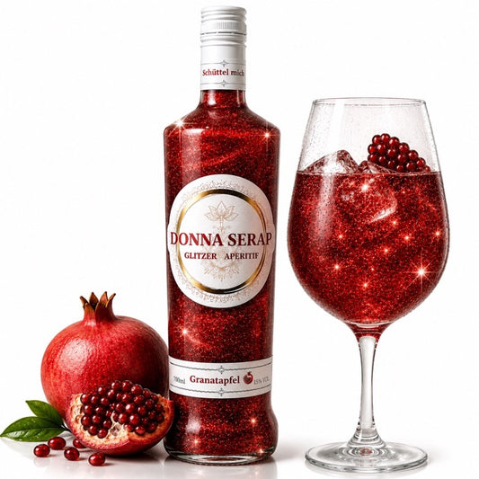     Donna Serap Glitter Spritz Granatapfel – fruchtiger Glitzer Aperitif