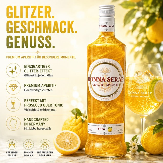 Donna Serap Glitter Spritz Yuzu – fruchtig-zitrischer Glitzer Aperitif