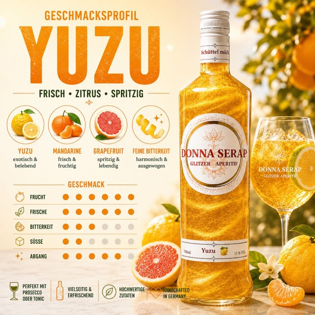 Donna Serap Glitter Spritz Yuzu – fruchtig-zitrischer Glitzer Aperitif