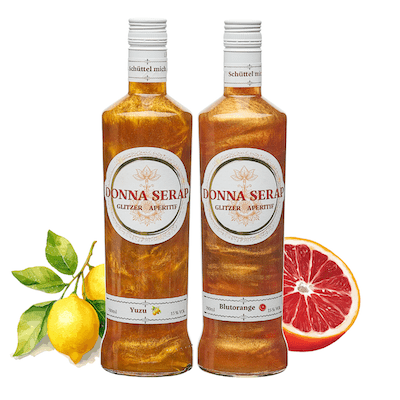 Spritz, Aperitif, Aperitivo, Glitzer Spritz, glitter Sprit, Donna Serap, aperol, campari.